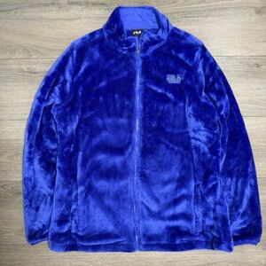 FILA Royal Blue Plush Full-Zip Jacket